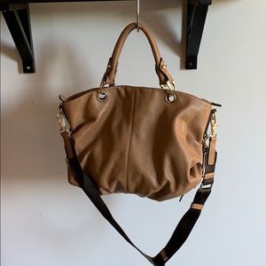 Leather Crossbody Camel Purse